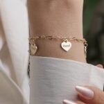 Kişiye Özel 925 Ayar Gümüş Kalpli İsimli Aile Bilekliği